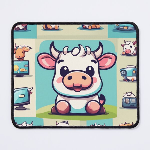 Item preview, Cute Cow Gaming Cartoon Vector Icon Illustration designed and sold by hjian8219.