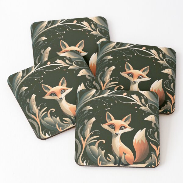 Item preview, Whimsical Fox. Fantasy cute fox, magical forest, enchanting woodland, vintage fox designed and sold by FoxVibes.