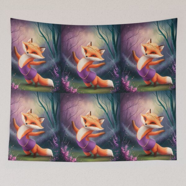 Item preview, Whimsical Fox. Fantasy cute fox, magical forest, enchanting woodland, vintage fox designed and sold by FoxVibes.