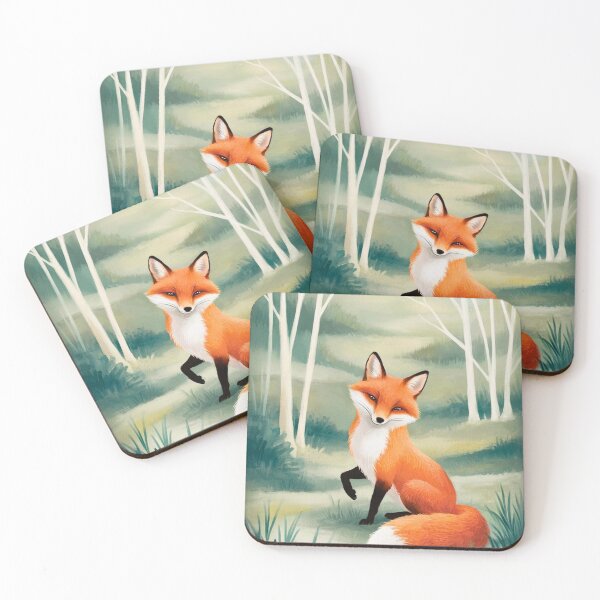 Item preview, Whimsical Fox. Fantasy cute fox, magical forest, enchanting woodland, vintage fox designed and sold by FoxVibes.