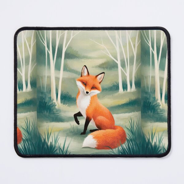 Item preview, Whimsical Fox. Fantasy cute fox, magical forest, enchanting woodland, vintage fox designed and sold by FoxVibes.
