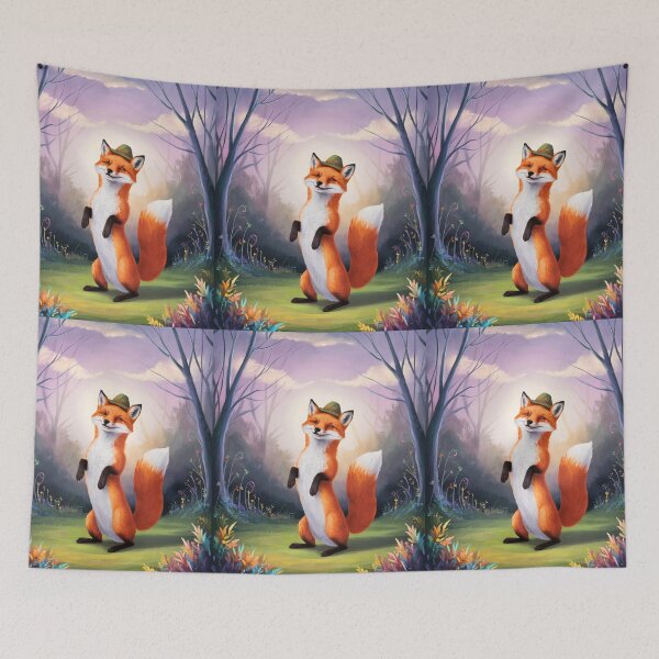 Item preview, Whimsical Fox. Fantasy cute fox, magical forest, enchanting woodland, vintage fox designed and sold by FoxVibes.