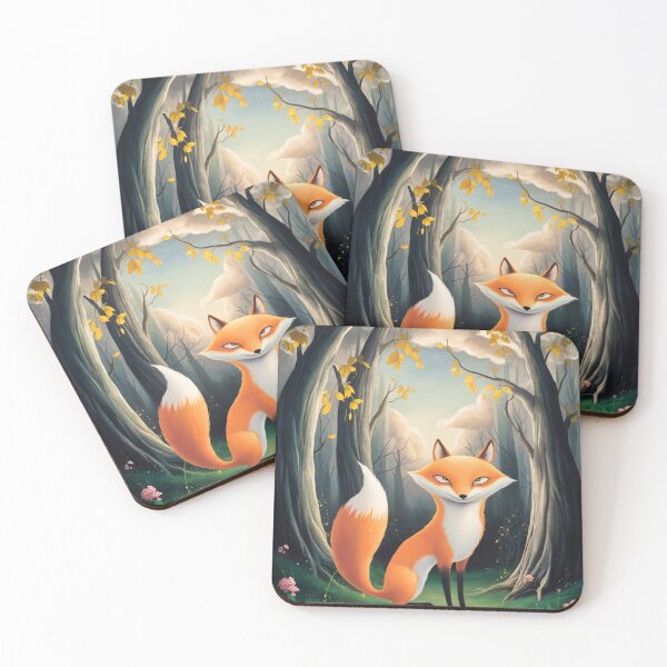 Item preview, Whimsical Fox. Fantasy cute fox, magical forest, enchanting woodland, vintage fox designed and sold by FoxVibes.
