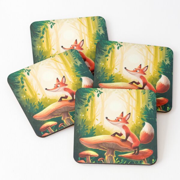 Item preview, Whimsical Fox. Fantasy cute fox, magical forest, enchanting woodland, vintage fox designed and sold by FoxVibes.
