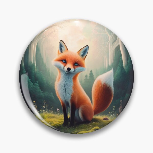 Item preview, Whimsical Fox. Fantasy cute fox, magical forest, enchanting woodland, vintage fox designed and sold by FoxVibes.