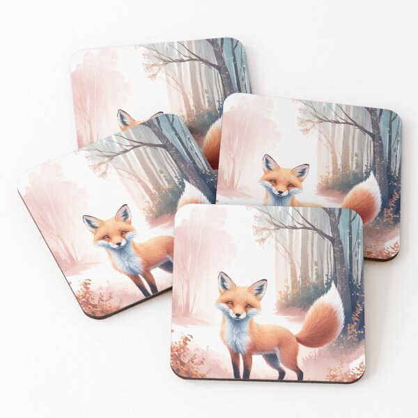 Item preview, Whimsical Fox. Fantasy cute fox, magical forest, enchanting woodland, vintage fox designed and sold by FoxVibes.