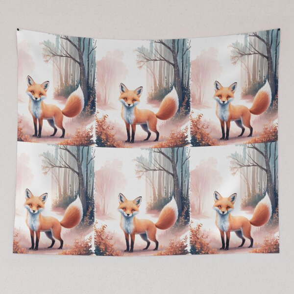 Item preview, Whimsical Fox. Fantasy cute fox, magical forest, enchanting woodland, vintage fox designed and sold by FoxVibes.