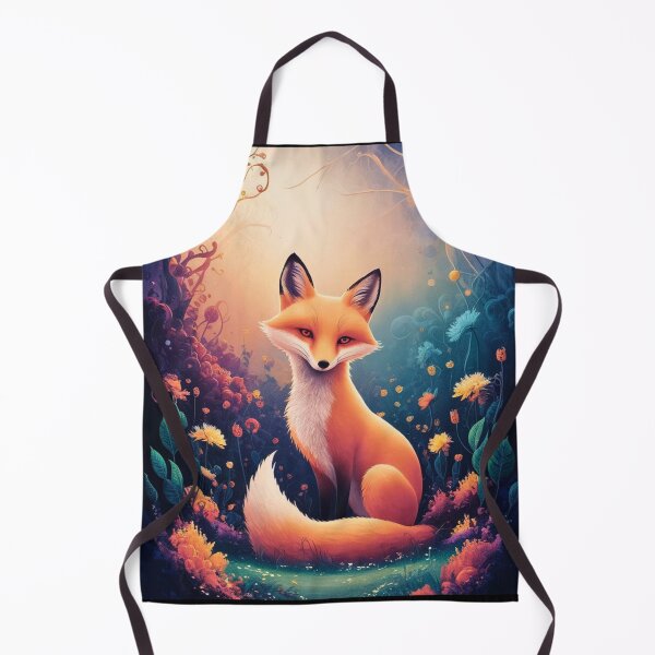 Item preview, Whimsical Fox. Fantasy cute fox, magical forest, enchanting woodland, vintage fox designed and sold by FoxVibes.