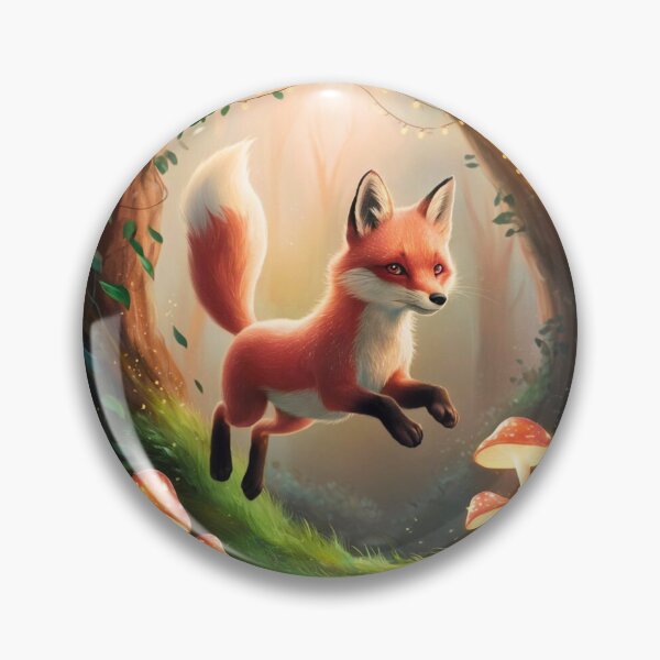 Item preview, Whimsical Fox. Fantasy cute fox, magical forest, enchanting woodland, vintage fox designed and sold by FoxVibes.
