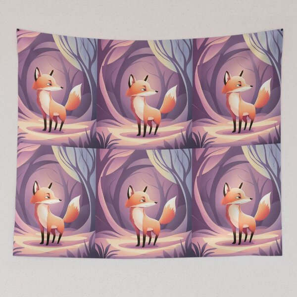 Item preview, Whimsical Fox. Fantasy cute fox, magical forest, enchanting woodland, vintage fox designed and sold by FoxVibes.