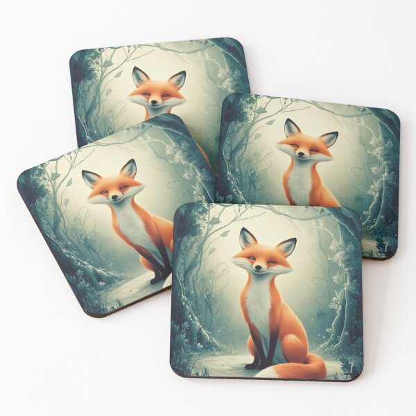 Item preview, Whimsical Fox. Fantasy cute fox, magical forest, enchanting woodland, vintage fox designed and sold by FoxVibes.