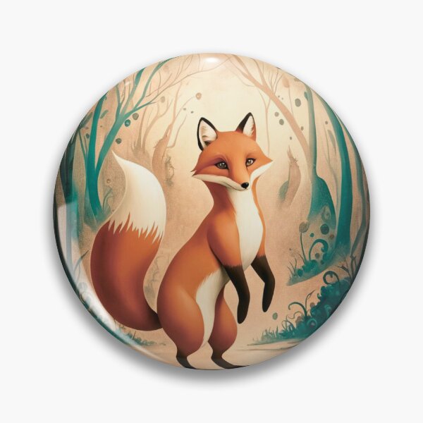 Item preview, Whimsical Fox. Fantasy cute fox, magical forest, enchanting woodland, vintage fox designed and sold by FoxVibes.