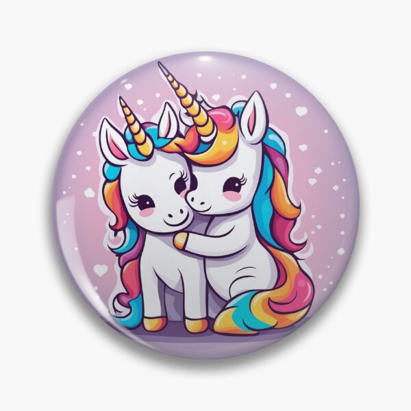 Item preview, Cute Unicorn Hugging Baby Unicorn Cartoon Vector Icon Illustration designed and sold by hjian8219.
