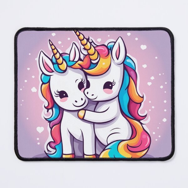 Item preview, Cute Unicorn Hugging Baby Unicorn Cartoon Vector Icon Illustration designed and sold by hjian8219.