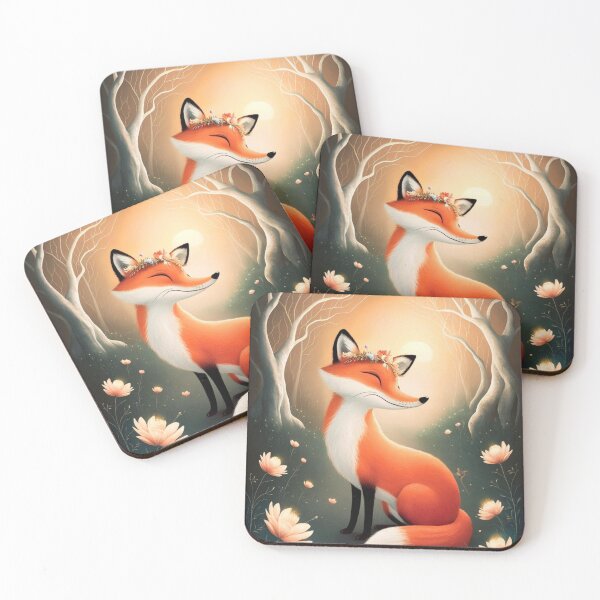 Item preview, Whimsical Fox. Fantasy cute fox, magical forest, enchanting woodland, vintage fox designed and sold by FoxVibes.