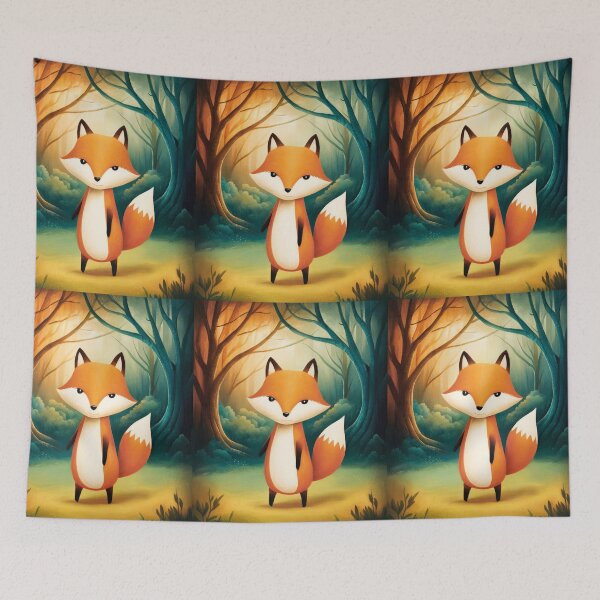 Item preview, Whimsical Fox. Fantasy cute fox, magical forest, enchanting woodland, vintage fox designed and sold by FoxVibes.