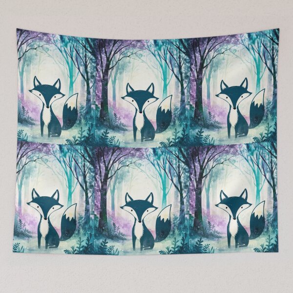 Item preview, Whimsical Fox. Fantasy cute fox, magical forest, enchanting woodland, vintage fox designed and sold by FoxVibes.