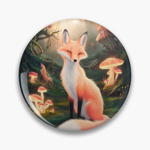 Item preview, Whimsical Fox. Fantasy cute fox, magical forest, enchanting woodland, vintage fox designed and sold by FoxVibes.