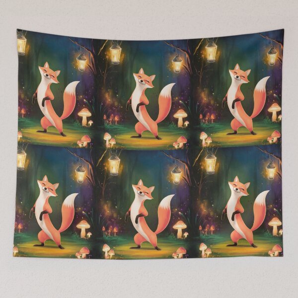 Item preview, Whimsical Fox. Fantasy cute fox, magical forest, enchanting woodland, vintage fox designed and sold by FoxVibes.