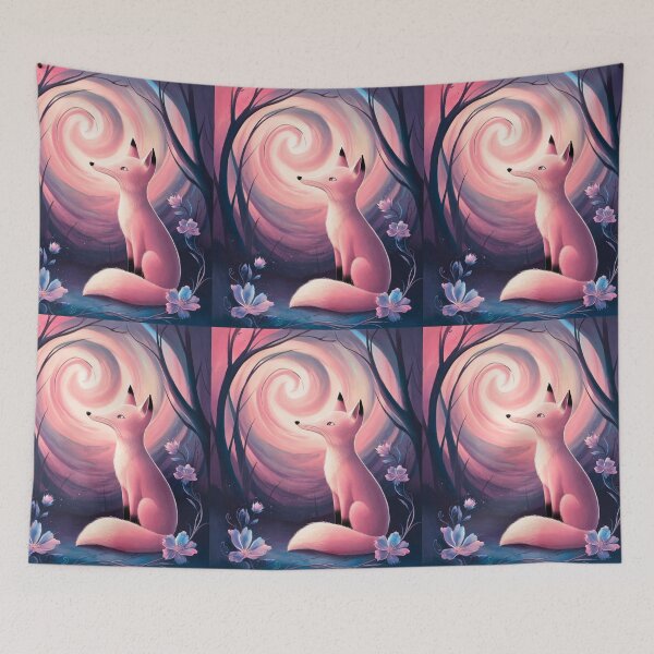 Item preview, Whimsical Fox. Fantasy cute fox, magical forest, enchanting woodland, vintage fox designed and sold by FoxVibes.