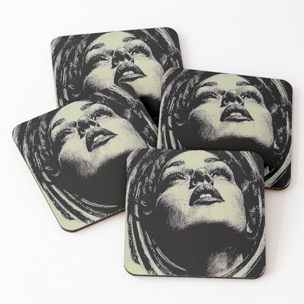 Item preview, Up - abstract retro style sketch of a woman looking up designed and sold by UmagineArts.