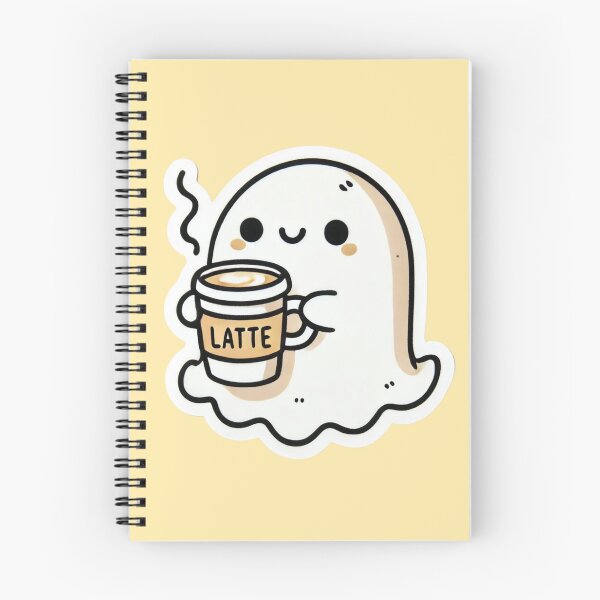 Item preview, Cute Ghost Holding A Latte designed and sold by Bug-and-Dove.
