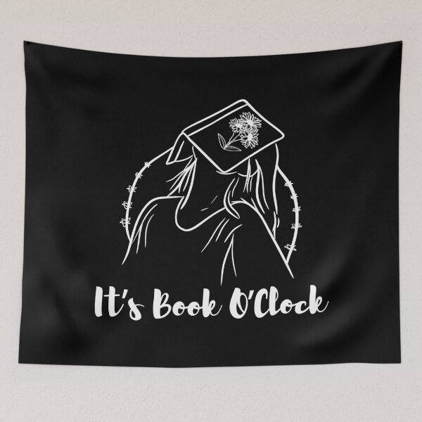Item preview, Its Book O'Clock Bookish Aesthetic Book Lover Girl Line Art designed and sold by BookishSerena.