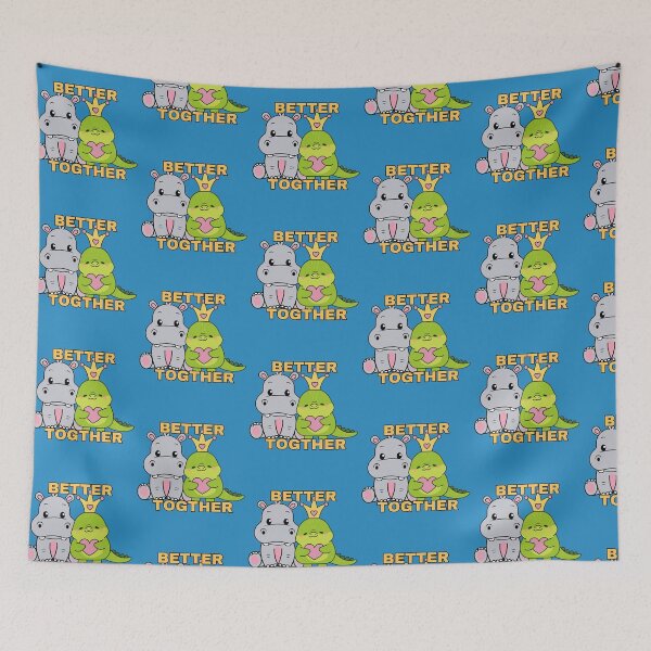 Item preview, Better Together: Hippo and Crocodile designed and sold by Ren Li.