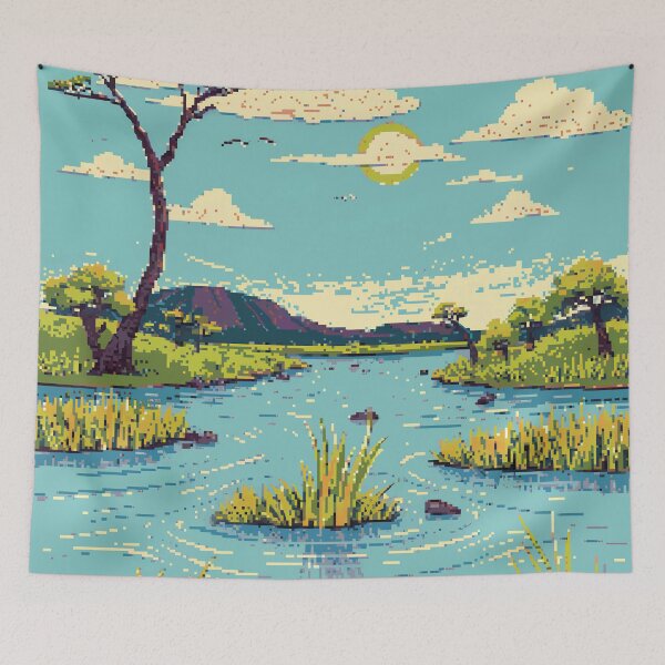 Item preview, Pixel Okavango Delta Oasis designed and sold by NaturePixel.