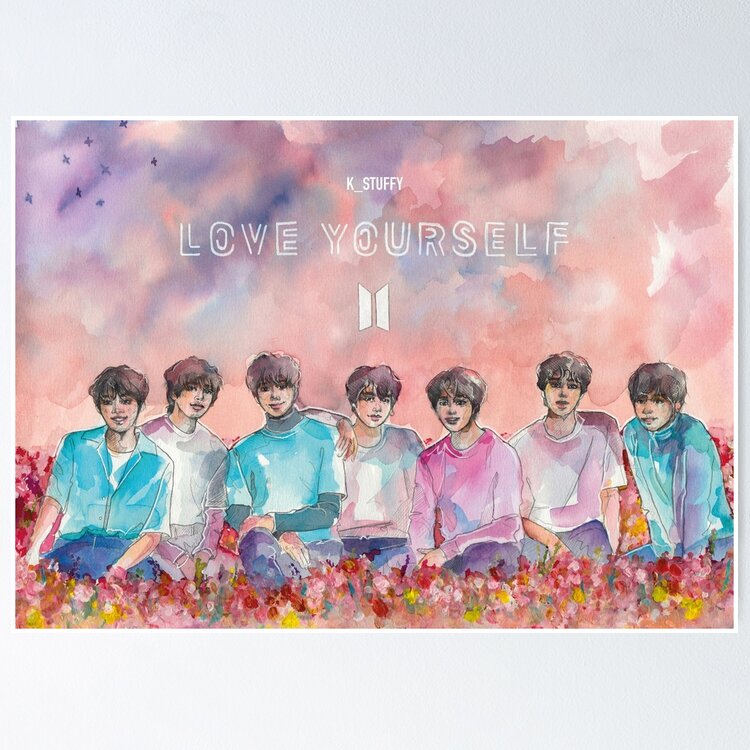 男性タレント BTS LoveYourself Art Print 男性タレント BTS LoveYourself Art Print BTS Love Yourself