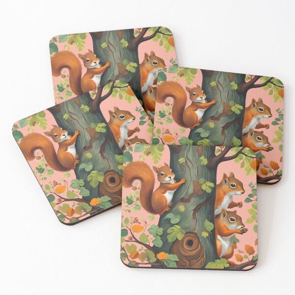 Item preview, Squirrels on the tree designed and sold by Ciervo Primavera.