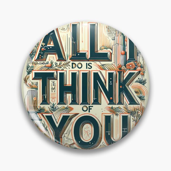 Item preview, think of you, typography designed and sold by maxmaj.