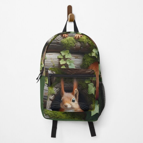 Item preview, Curious Squirrel in Mossy Hideout designed and sold by CitrineLinker.