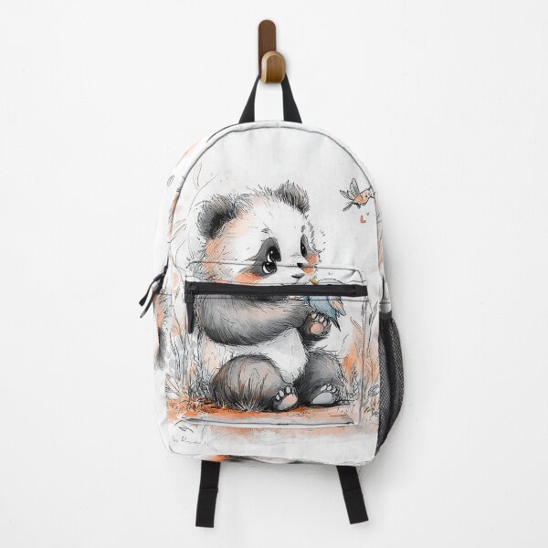 Item preview, Intricate Pen Illustration of Panda and Bird in Conversation designed and sold by PaintbrushPlace.