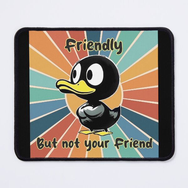 Item preview, Friendly Sarcastic Duck - Funny Cartoon and Retro Background designed and sold by HausKatz.