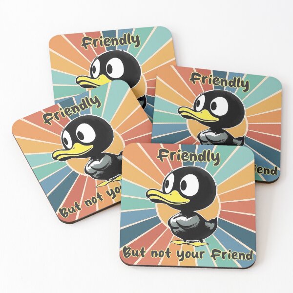 Item preview, Friendly Sarcastic Duck - Funny Cartoon and Retro Background designed and sold by HausKatz.