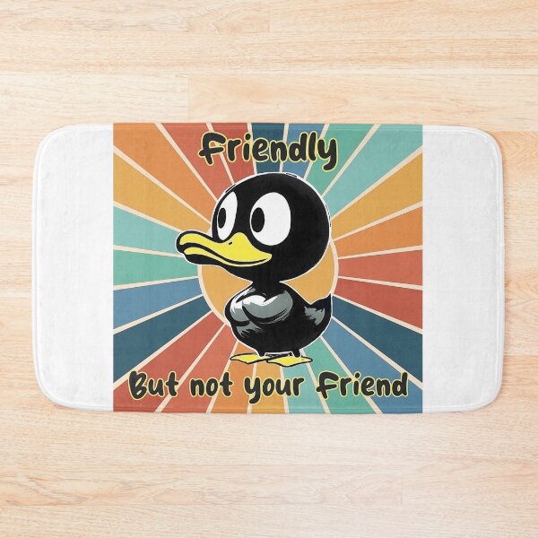 Item preview, Friendly Sarcastic Duck - Funny Cartoon and Retro Background designed and sold by HausKatz.
