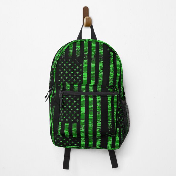 Item preview, Green Bottomland Camo Grunge American Flag designed and sold by artistwill.