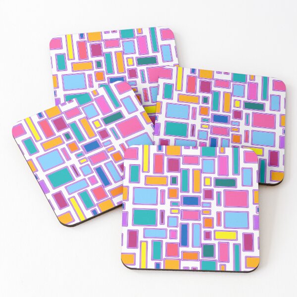 Item preview, Tasty Taffy- Colorful Blocks on White- Bright Colors- Candy Collection designed and sold by Janna Perry Designs.
