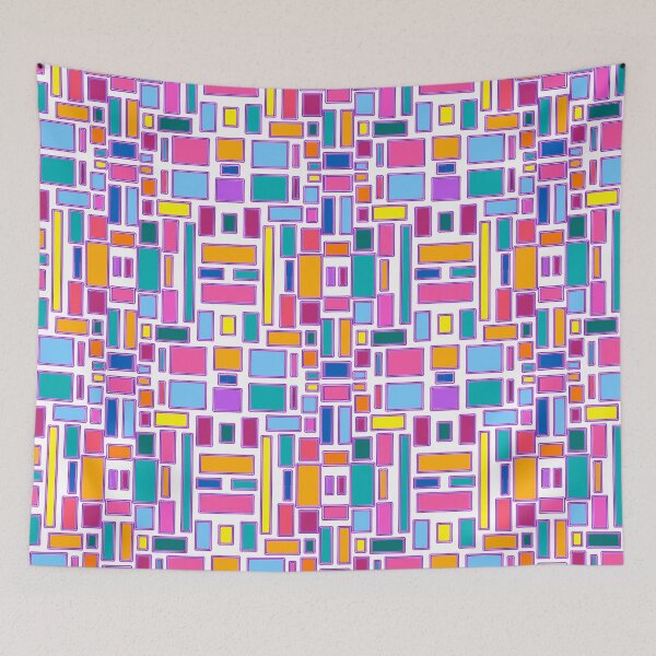 Item preview, Tasty Taffy- Colorful Blocks on White- Bright Colors- Candy Collection designed and sold by Janna Perry Designs.