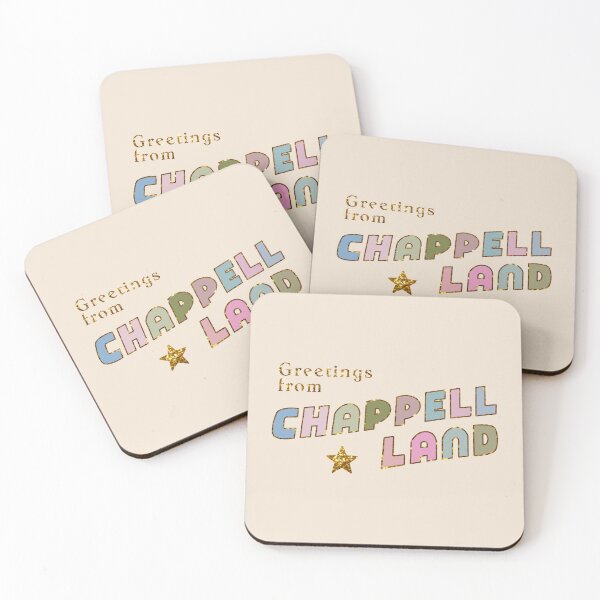 Item preview, Greetings from Chappell Land Vintage Postcard Gold Glitter Star designed and sold by aestheticqueen.