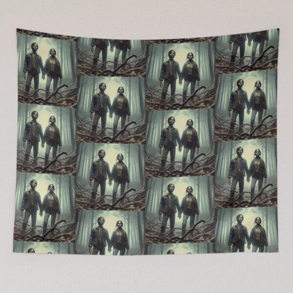 Item preview, Mysterious Dark Forest Love: Couple's Nighttime Embrace designed and sold by choder61.