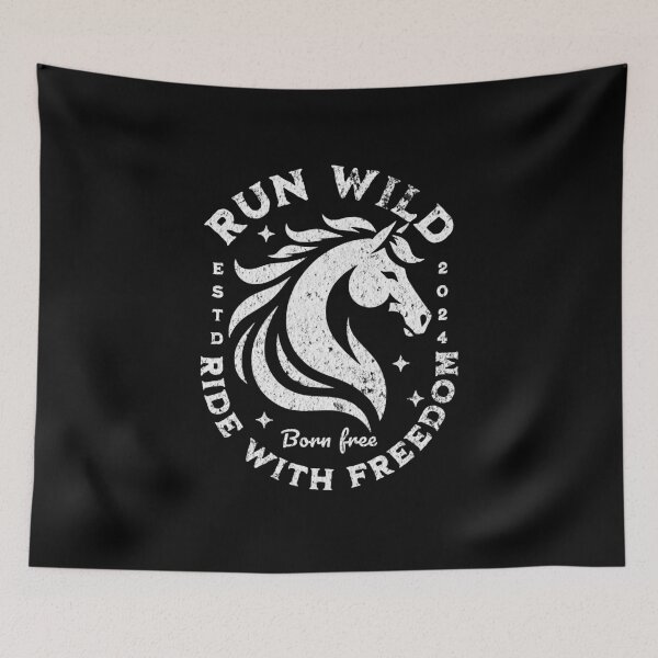 Item preview, Run Wild, Ride with Freedom – Majestic Horse designed and sold by InspireHubWear.