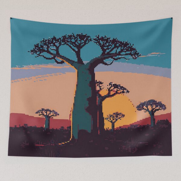 Item preview, Pixel Baobab Trees designed and sold by NaturePixel.