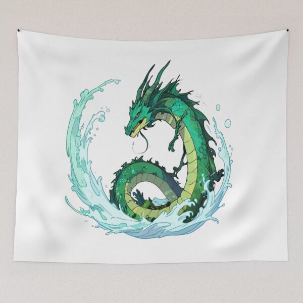 Item preview, Aquatic green snake dragon designed and sold by R-market.