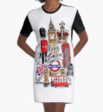 London city symbol Graphic T-Shirt Dress