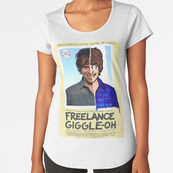 "Freelance Giggle-oh" - Women's T-Shirt Premium Scoop T-Shirt
