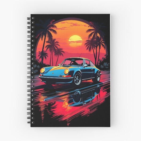 Item preview,  Synthwave Retrowave 80's Sports Car Beach Sunset Graphic designed and sold by SpookshowDesign.