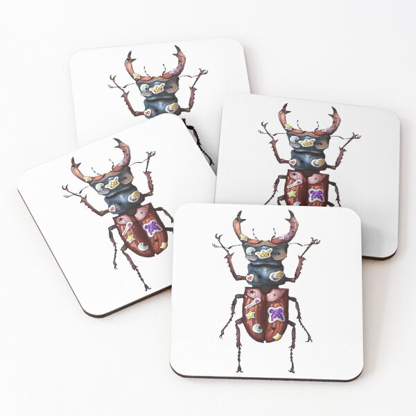 Item preview, European Stag Beetle Princess Sticker designed and sold by Wyyrmwood.