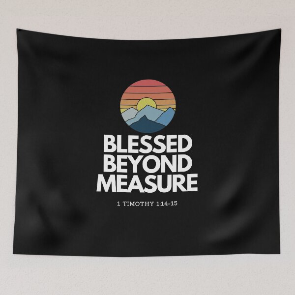 Item preview, Retro Blessed Beyond Measure Christian Quotes, Men's Retro Bible Verse ,Women's Christian Gospel Quotes, Inspirational Christian Woman Design designed and sold by mattlee20.